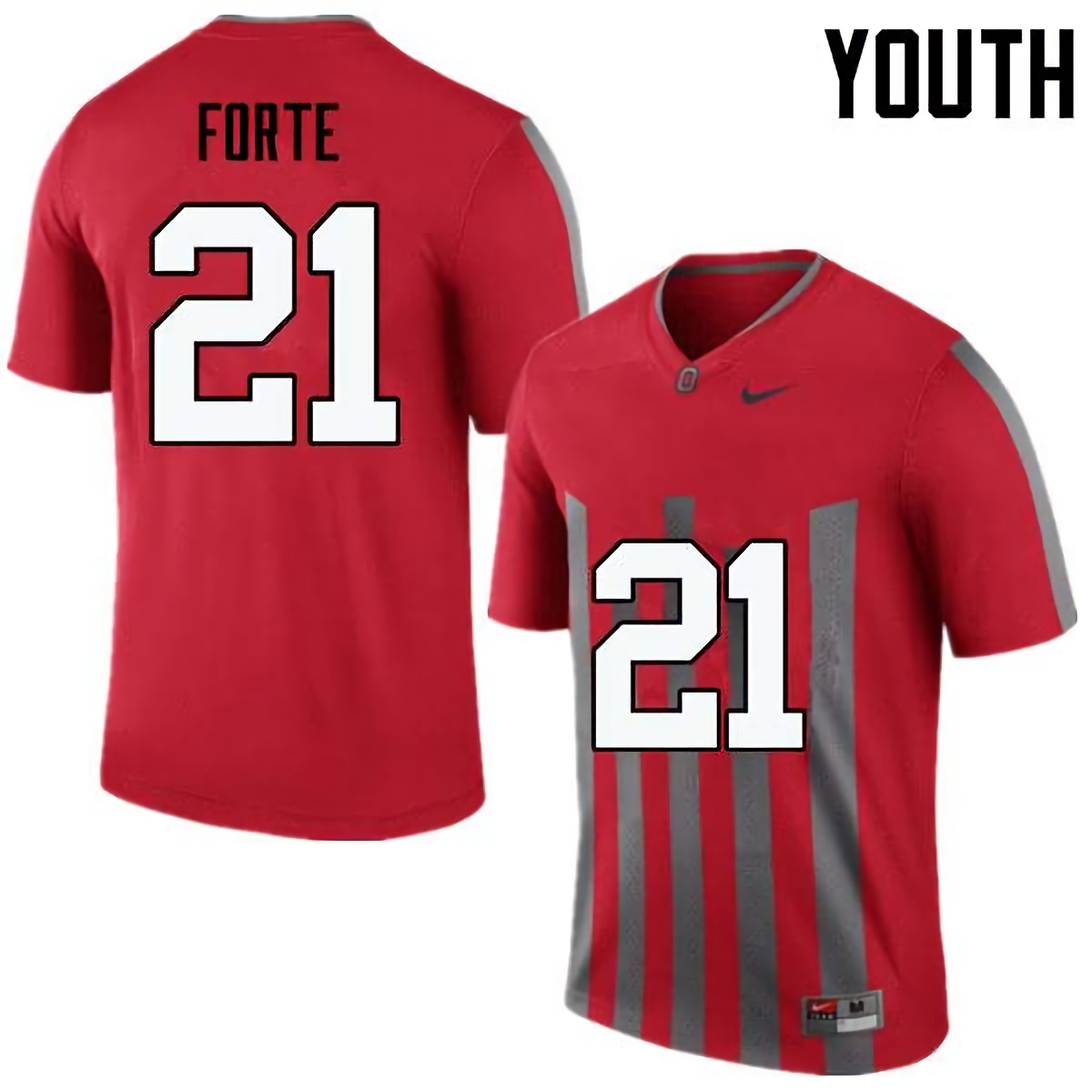 Trevon Forte Ohio State Buckeyes Youth NCAA #21 Nike Throwback Red College Stitched Football Jersey UGY4856ZF